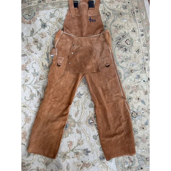 Bob Dale Gander Brand Welding Overalls BDG Split Leather Size Small NEW - Picture 13 of 15